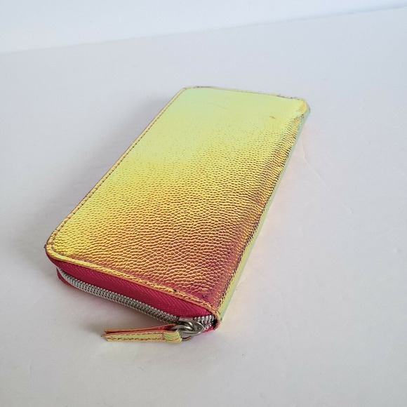 Unbranded Clutch Wallet Card Holder Long Continental Metalic Fluorescent new - Picture 2 of 7